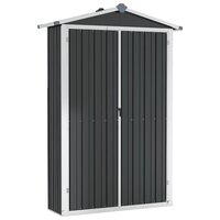 Tuinschuur 116x45x175 cm gegalvaniseerd staal grijs 2