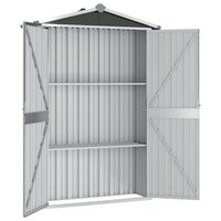 Tuinschuur 116x45x175 cm gegalvaniseerd staal grijs 3