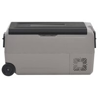 Koelbox met wielen en handvat 36 L polypropeen zwart en grijs 3