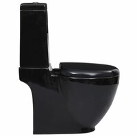 Toilet met afvoer achter keramiek zwart 4