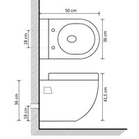 Wandtoilet keramiek zwart  9