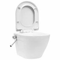 Hangend toilet randloos met bidetfunctie keramiek wit 2