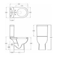Toilet met afvoer achter keramiek wit 9