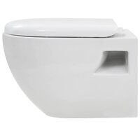 Hangend toilet met verborgen stortbak keramiek wit 7