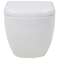 Hangend toilet met verborgen stortbak keramiek wit 8
