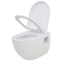 Hangend toilet met hoge verbogen stortbak keramiek 6