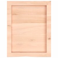 Wastafelblad 40x50x(2-4) cm onbehandeld massief hout 4