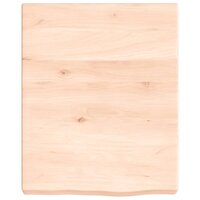 Wastafelblad 40x50x(2-6) cm onbehandeld massief hout 3