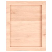 Wastafelblad 40x50x(2-6) cm onbehandeld massief hout 4
