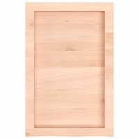Wastafelblad 40x60x(2-4) cm onbehandeld massief hout 4