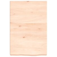 Wastafelblad 40x60x(2-6) cm onbehandeld massief hout 3