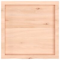 Wastafelblad 60x60x(2-6) cm onbehandeld massief hout 4