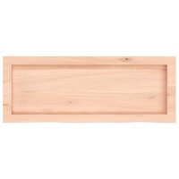 Wastafelblad 80x30x(2-6) cm onbehandeld massief hout 4