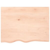 Wastafelblad 80x60x2 cm onbehandeld massief hout 3