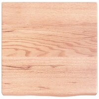 Wastafelblad 40x40x(2-4) cm behandeld massief hout lichtbruin 3