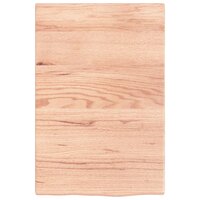 Wastafelblad 40x60x2 behandeld massief hout lichtbruin 3
