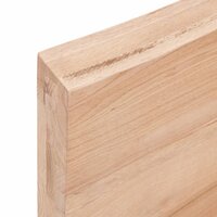 Wastafelblad 40x60x(2-6) cm behandeld massief hout lichtbruin 7