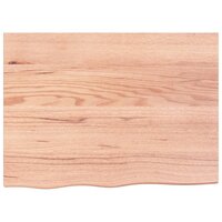 Wastafelblad 80x60x2 behandeld massief hout lichtbruin 3