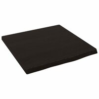 Wastafelblad 40x40x(2-4) cm behandeld massief hout donkerbruin 2