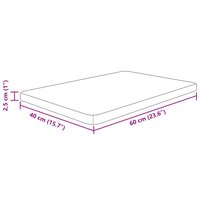 Wastafelblad 60x40x2,5 cm onbehandeld massief 4