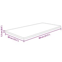 Wastafelblad 80x40x1,5cm behandeld massief hout lichtbruin 4