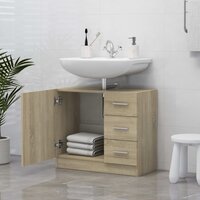 Wastafelkast 63x30x54 cm bewerkt hout sonoma eikenkleurig 3