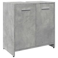 Wastafelkast 60x33x60 cm bewerkt hout betongrijs 2