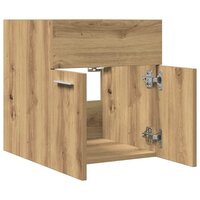 Wastafelkast 41x38,5x46 cm bewerkt hout artisanaal eikenkleur 7