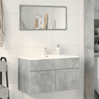Wastafelkast 90x38,5x46 cm bewerkt hout betongrijs 3