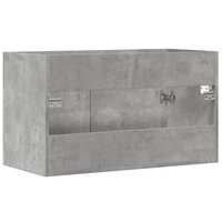 Wastafelkast 90x38,5x46 cm bewerkt hout betongrijs 6