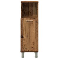 Badkamerkast 30x30x95 cm bewerkt hout oud houtkleurig 4