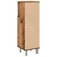 Badkamerkast 30x30x95 cm bewerkt hout oud houtkleurig 6