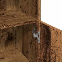 Badkamerkast 30x30x95 cm bewerkt hout oud houtkleurig 9