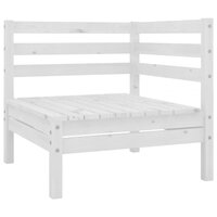 3-delige Loungeset massief grenenhout wit 2