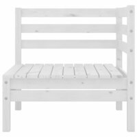 3-delige Loungeset massief grenenhout wit 3