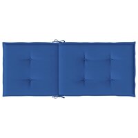 Tuinstoelkussens 4 st hoge rug 120x50x3 cm stof koningsblauw 7