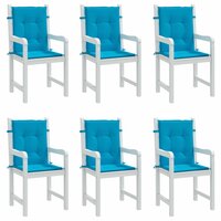 Tuinstoelkussens 6 st 100x50x3 cm oxford stof blauw 4