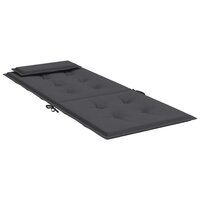 Stoelkussens 2 st hoge rug oxford stof antracietkleurig 6