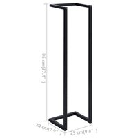 Handdoekenrek 25x20x95 cm ijzer zwart 7