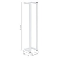 Handdoekenrek 12,5x12,5x60 cm staal wit 7