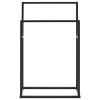 Handdoekenrek vrijstaand 48x24x78,5 cm ijzer zwart 3