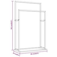 Handdoekenrek vrijstaand 48x24x78,5 cm ijzer wit 7