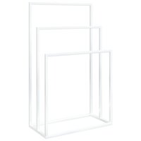 Handdoekenrek vrijstaand 48x24x79 cm ijzer wit 2