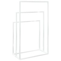 Handdoekenrek vrijstaand 48x24x79 cm ijzer wit 5