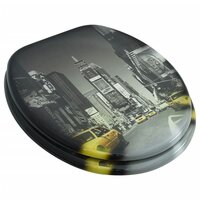 Toiletbril van MDF met New York dessin  2