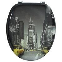 Toiletbril van MDF met New York dessin  3