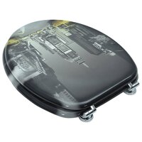 Toiletbril van MDF met New York dessin  4