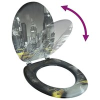 Toiletbril van MDF met New York dessin  7