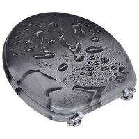 Toiletbril van MDF met waterdruppel dessin 3