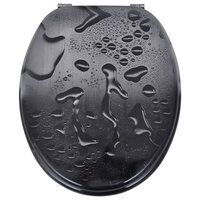 Toiletbril van MDF met waterdruppel dessin 4